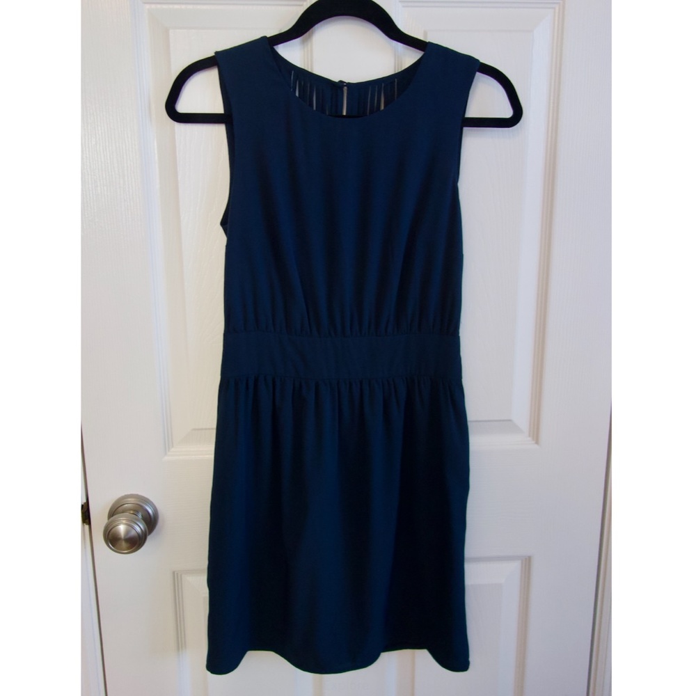 Navy French Connection Open-Back Dress